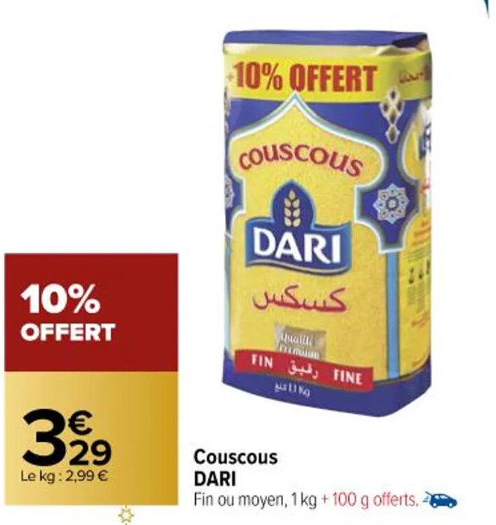 Promo Couscous Dari chez Carrefour