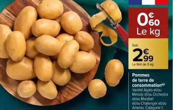 Carrefour Pommes de terre de Consommation offre