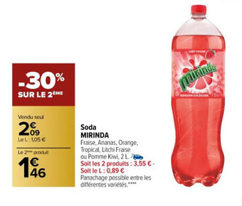 Carrefour Soda Mirinda offre