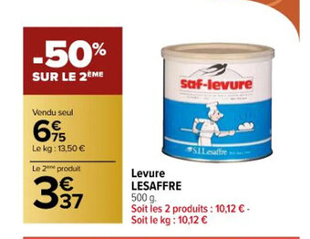 Carrefour Levure Lesaffre offre