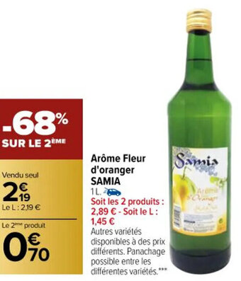Carrefour Arôme Fleur D'Oranger Samia offre
