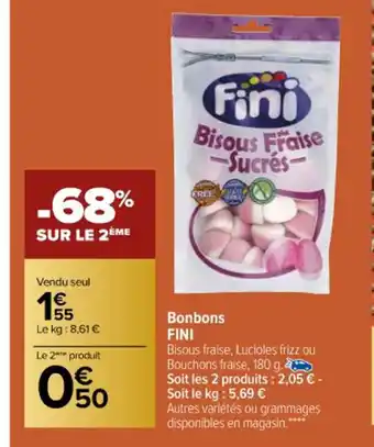 Carrefour Bonbons Fini offre