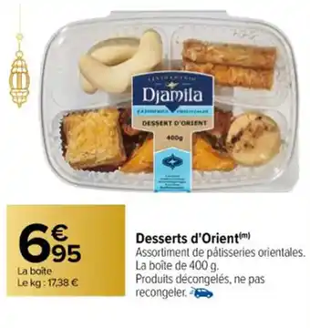 Carrefour Desserts d'Orient offre