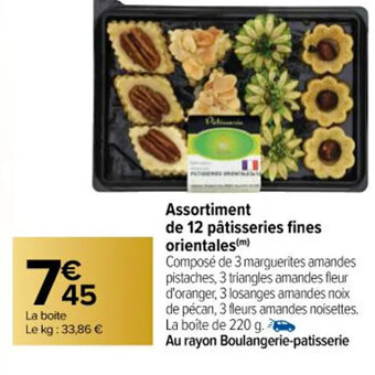 Carrefour Assortiment de 12 Pâtisseries Fines Orientales offre