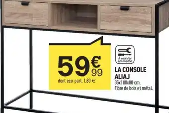 Centrakor La Console Aliaj offre