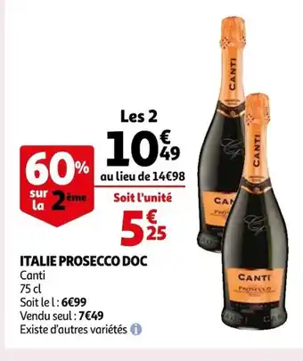 Auchan Italie Prosecco Doc offre