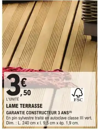 E.Leclerc Brico Lame Terrasse offre