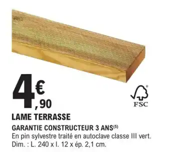 E.Leclerc Brico Lame Terrasse offre