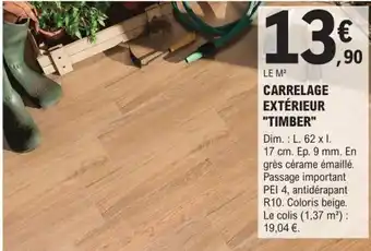 E.Leclerc Brico Carrelage Extérieur "Timber" offre