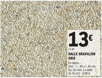 E.Leclerc Brico Dalle Gravillo Gris offre
