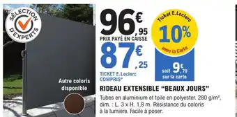 E.Leclerc Brico Rideau Extensible "Beaux jours" offre