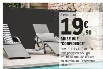 E.Leclerc Brico Brise Vue "Confidence" offre