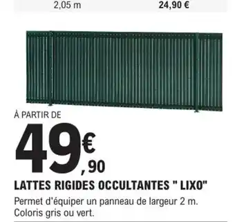 Lattes Rigides Occultantes "Lixo"