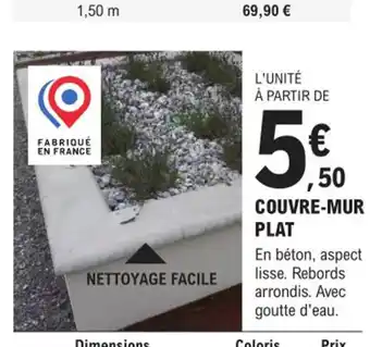 E.Leclerc Brico Couvre-Mur Plat offre