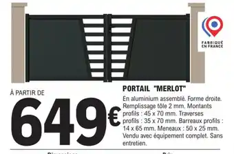 E.Leclerc Brico Portail "Merlot" offre