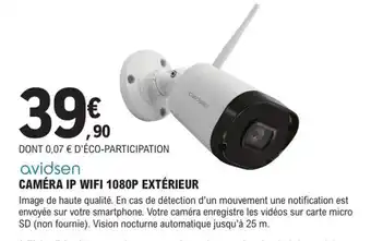 E.Leclerc Brico Caméra IP Wifi 1080P Extérieur offre