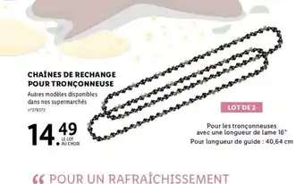Lidl Chaines de Rechange Pour Tronçonneuse offre