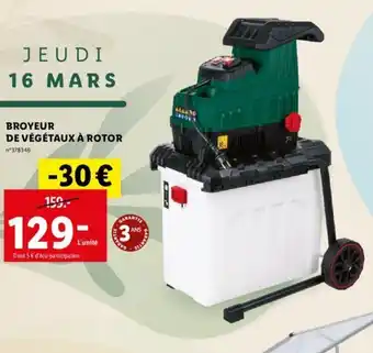 Lidl Broyeur de Végétaux a Rotor offre