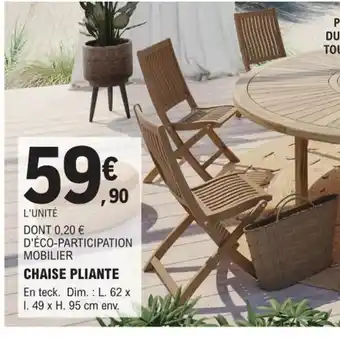 Chaise pliante