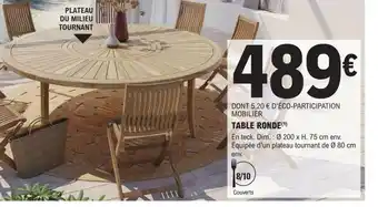 E.Leclerc Brico Table ronde offre