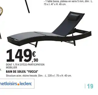 E.Leclerc Brico Bain de Soleil Yucca offre
