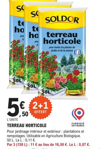 E.Leclerc Brico Terreau Horticole offre