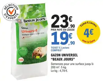 E.Leclerc Brico Gazon Universel Beaux Jours offre