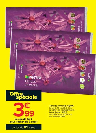 Castorama Terreau universel offre