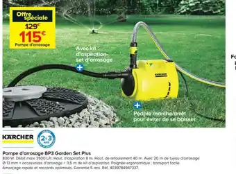 Castorama Pompe d'arrosage BP3 Garden Set Plus offre