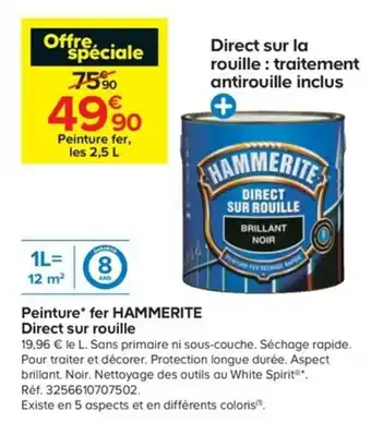 Peinture" fer Hammerite Direct sur rouille