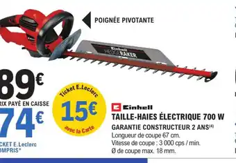 E.Leclerc Brico Taille-Haies Electrique 700w offre