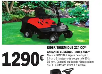 E.Leclerc Brico Rider Thermique 224cc offre