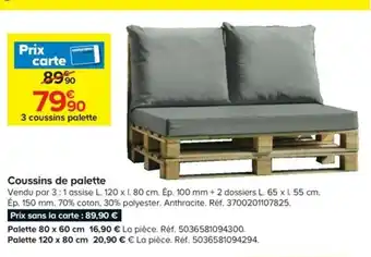 Coussins de palette