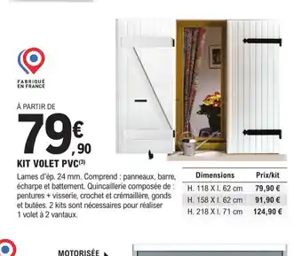 E.Leclerc Brico Kit Volet PVC offre