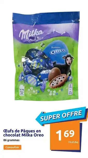 Action Oeufs de pâques en chocolat milka oreo offre