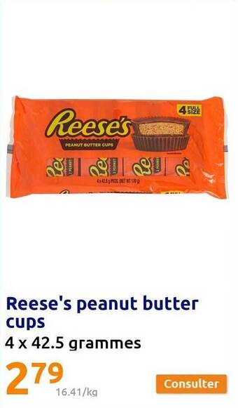 Action Reese's peanut butter cups offre