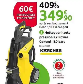 Mr Bricolage Nettoyeur haute pression k7 power control 180 bars kärcher offre