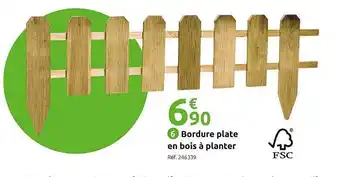 Bordure plate en bois Ă planter