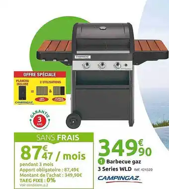 Mr Bricolage Barbecue gaz 3 séries wld campingaz offre