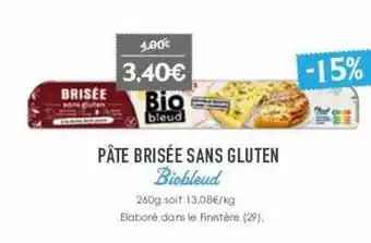 Naturalia Pâte brisée sans gluten biobleud offre