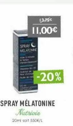 Naturalia Spray mélatonine nutrivie offre