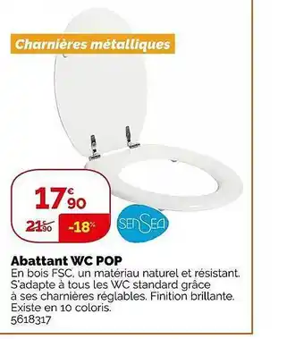 Abattant wc pop