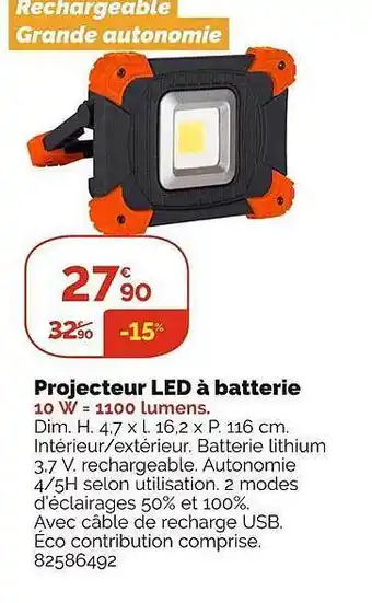 Weldom Projecteur led à batterie offre