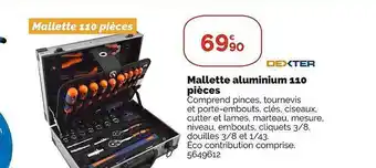 Weldom Mallette aluminium 110 pièces dexter offre