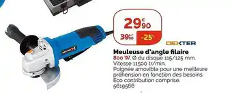 Weldom Meuleuse d'angle filaire dexter offre