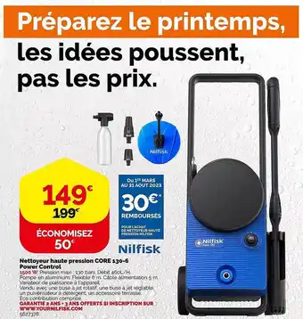 Weldom Nettoyeur haute pression core 130-6 power control offre