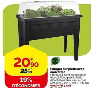 Weldom Potager sur pieds avec couvercle geolia offre