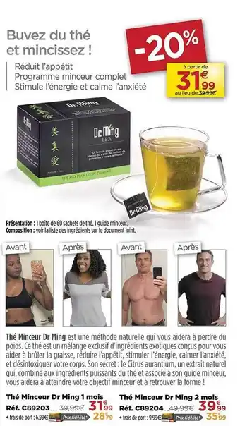 Thé minceur dr ming