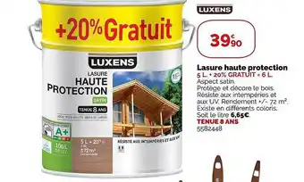 Weldom Lasure haute protection luxens offre