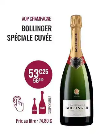 Nicolas Aop champagne bollinger spéciale cuvée offre